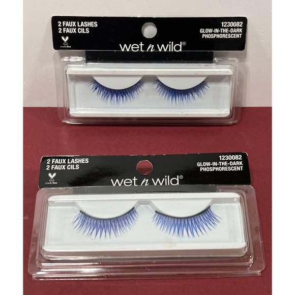 Wet n Wild - Pack Of Two Pair Faux Lashes - Glow In The Dark - Picture 1 of 4